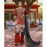 Zobia Noor Embroidered Lawn 3 Piece Un-Stitched Suit - ZN-02A, Women, 3Pcs Shalwar Suit, Salam's Textiles, Chase Value