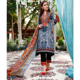 Zobia Noor Embroidered Lawn 3 Piece Un-Stitched Suit - ZN-04B, Women, 3Pcs Shalwar Suit, Salam's Textiles, Chase Value