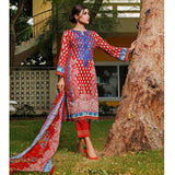 Zobia Noor Embroidered Lawn 3 Piece Un-Stitched Suit - ZN-06A, Women, 3Pcs Shalwar Suit, Salam's Textiles, Chase Value