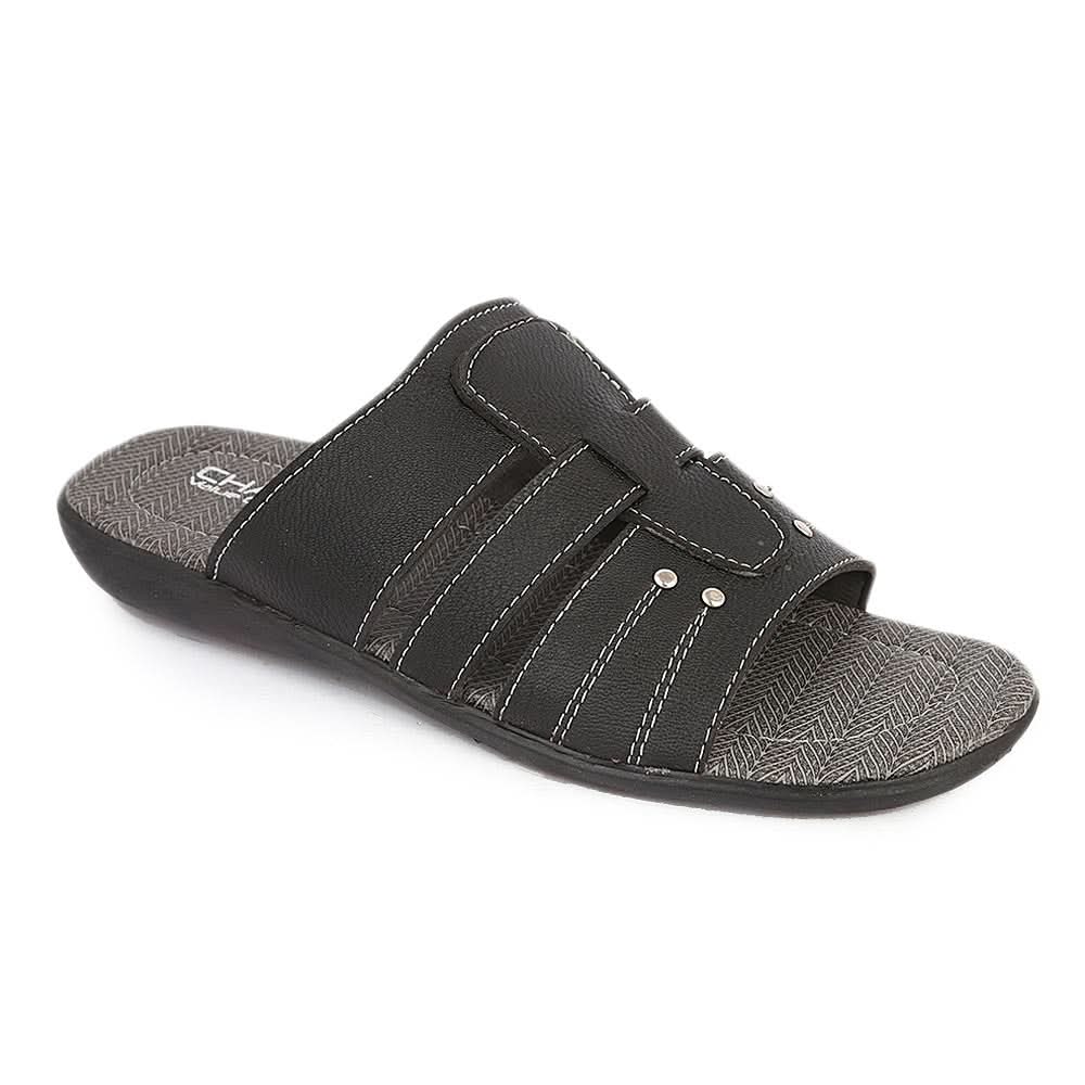 Men's Casual Slippers (A-102) - Black, Men, Slippers, Chase Value, Chase Value