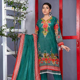 Sahir Classic Printed Lawn 3 Pcs Unstitched Suit - 2-A, Women, 3Pcs Shalwar Suit, Chase Value, Chase Value