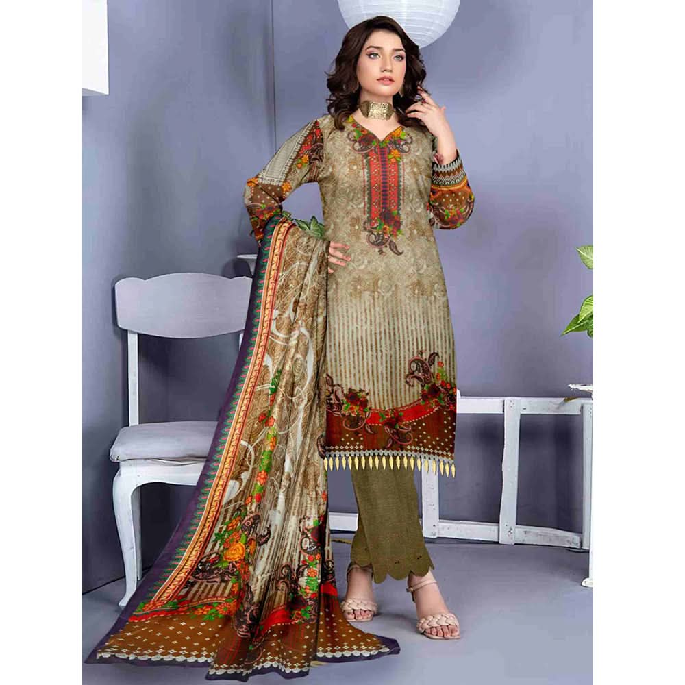 Sahir Classic Printed Lawn 3 Pcs Unstitched Suit - 4-A, Women, 3Pcs Shalwar Suit, Chase Value, Chase Value