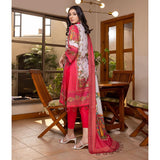 Zoohra Digital Printed Embroidered Lawn Un-Stitched 3Pcs Suit - 9, Women, 3Pcs Shalwar Suit, ZS Textiles, Chase Value