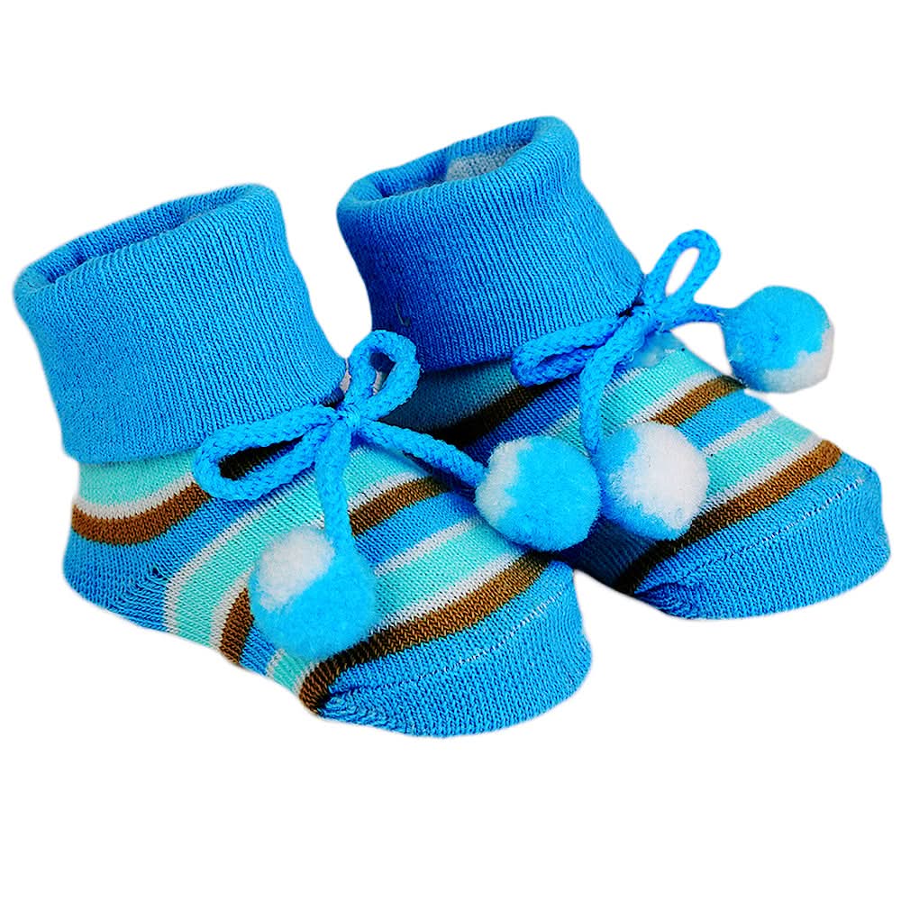 Newborn Booties - Light Blue, Kids, NB Shoes And Socks, Chase Value, Chase Value