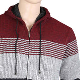 Men's Full Sleeves Hooded Zipper Upper - Maroon, Men, Jackets and Hoodies, Chase Value, Chase Value