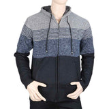 Men's Full Sleeves Hooded Zipper Upper - Grey, Men, Jackets and Hoodies, Chase Value, Chase Value
