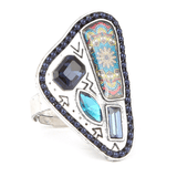 Women's Fancy Stone Ring - Blue - test-store-for-chase-value