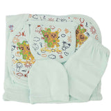 Newborn Baby Gift Suits (5 Pcs) - Cyan, Newborn Baby Accessories, Chase Value, Chase Value