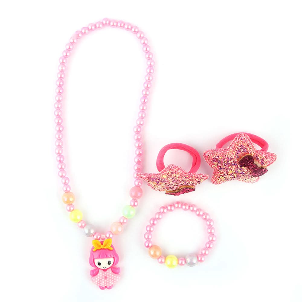 Girls Mala Set - Pink, Kids, Jewellery Sets, Chase Value, Chase Value