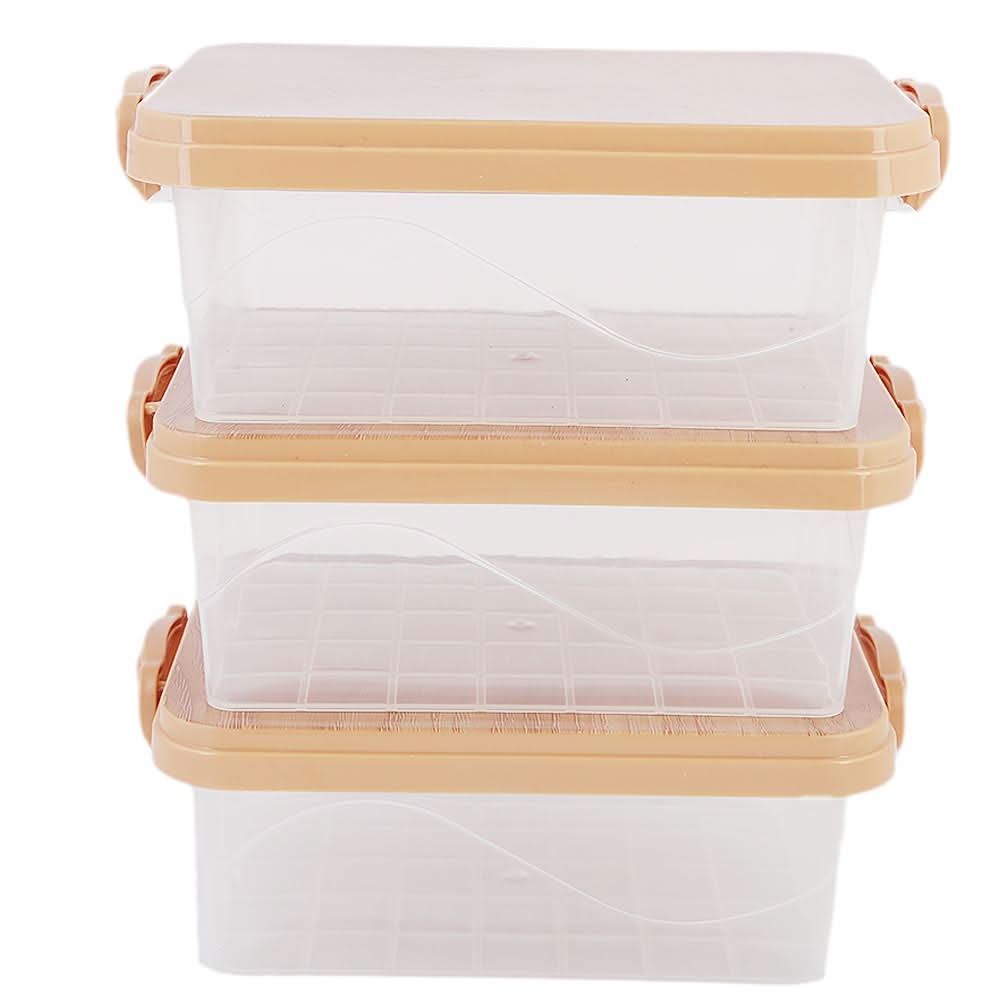 Multipurpose Storage Box 3 Pcs (4005) - Brown, Home & Lifestyle, Storage Boxes, Chase Value, Chase Value