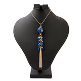Women's Beads Long Mala - Navy Blue, Women, Chains & Lockets, Chase Value, Chase Value