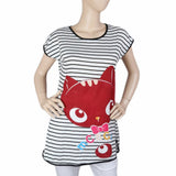 Women's Night T Shirt - Maroon, Women, Night Suit, Chase Value, Chase Value