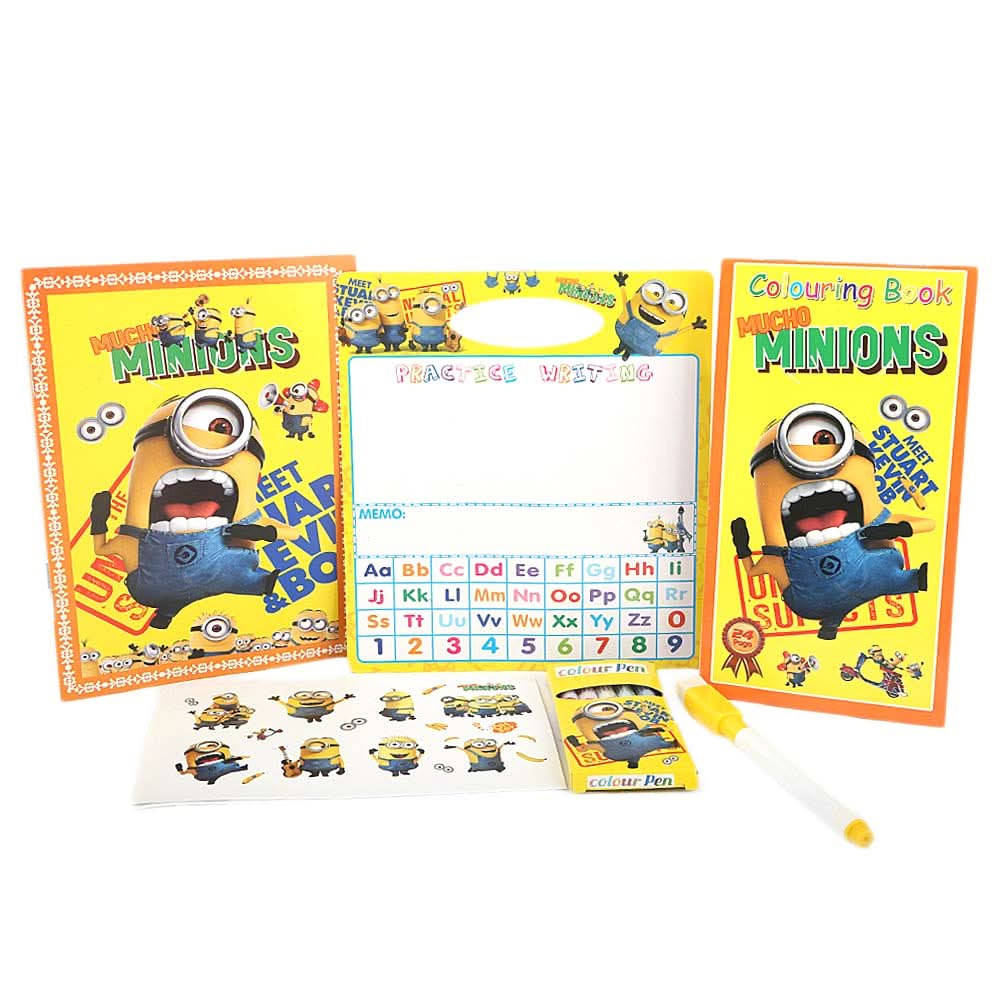 Minions Stationery Set 5 Pcs - Yellow, Kids, Pencil Boxes And Stationery Sets, Chase Value, Chase Value