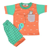Boys Half Sleeves Suit 4549 - Peach-A, Kids, Boys Sets And Suits, Chase Value, Chase Value