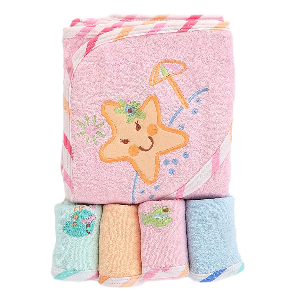 Newborn Gift Set 5 Pcs - Light Pink, Kids, NB Girls Sets And Suits, Chase Value, Chase Value