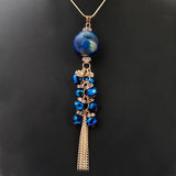Women's Beads Long Mala - Navy Blue, Women, Chains & Lockets, Chase Value, Chase Value