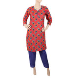 Women's Printed 2 Piece Cotton Suit - Royal blue, Women, Shalwar Suits, Chase Value, Chase Value