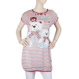 Women's Night T Shirt - Maroon, Women, Night Suit, Chase Value, Chase Value