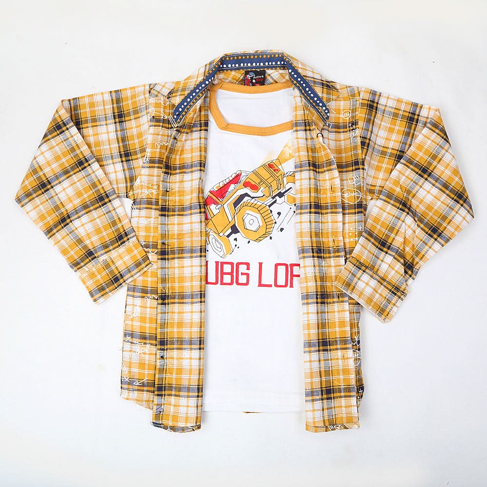 Boys Casual Shirt Full Sleeves - Mustard, Kids, Boys Shirts, Chase Value, Chase Value