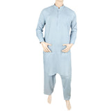 Men's Shalwar Kameez Band Collar -Plain- Light Grey, Men's Fashion, Chase Value, Chase Value