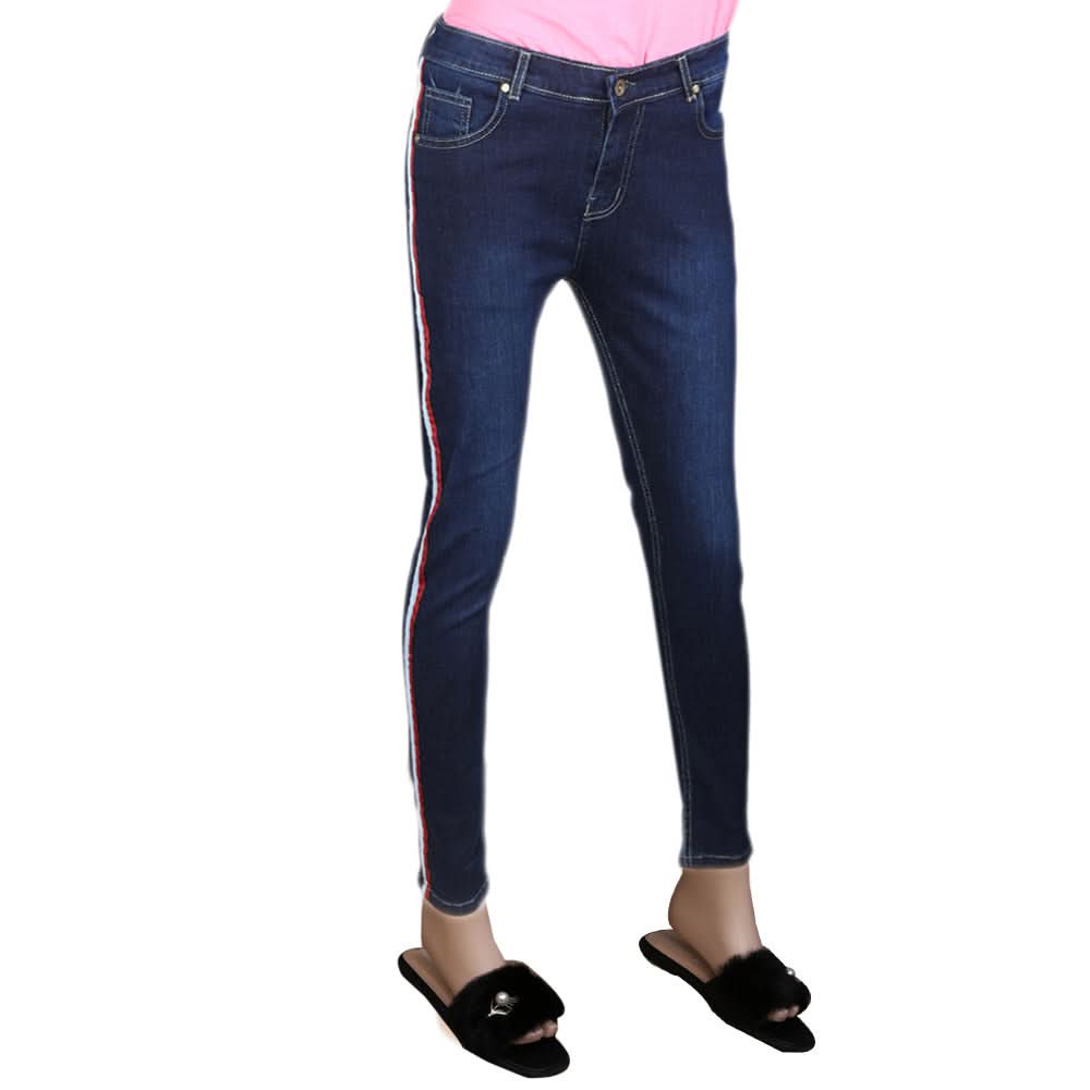 Women's Denim Pant - Dark Blue, Women, Pants & Tights, Chase Value, Chase Value