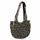 Women's Embroidered Shoulder Handbag - Golden, Women's Handbags, Chase Value, Chase Value