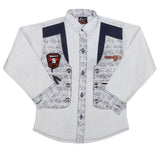 Boys Full Sleeves Casual Shirt - White, Kids, Boys Shirts, Chase Value, Chase Value