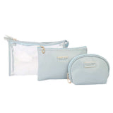 Women's Makeup Pouch 3 Pcs - Blue, Makeup Tools and Accessories, Chase Value, Chase Value