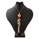 Women's Beads Long Mala - Mustard, Women, Chains & Lockets, Chase Value, Chase Value