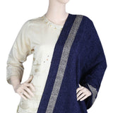 Women's Velvet Shawl - Navy Blue, Women, Shawls And Scarves, Chase Value, Chase Value