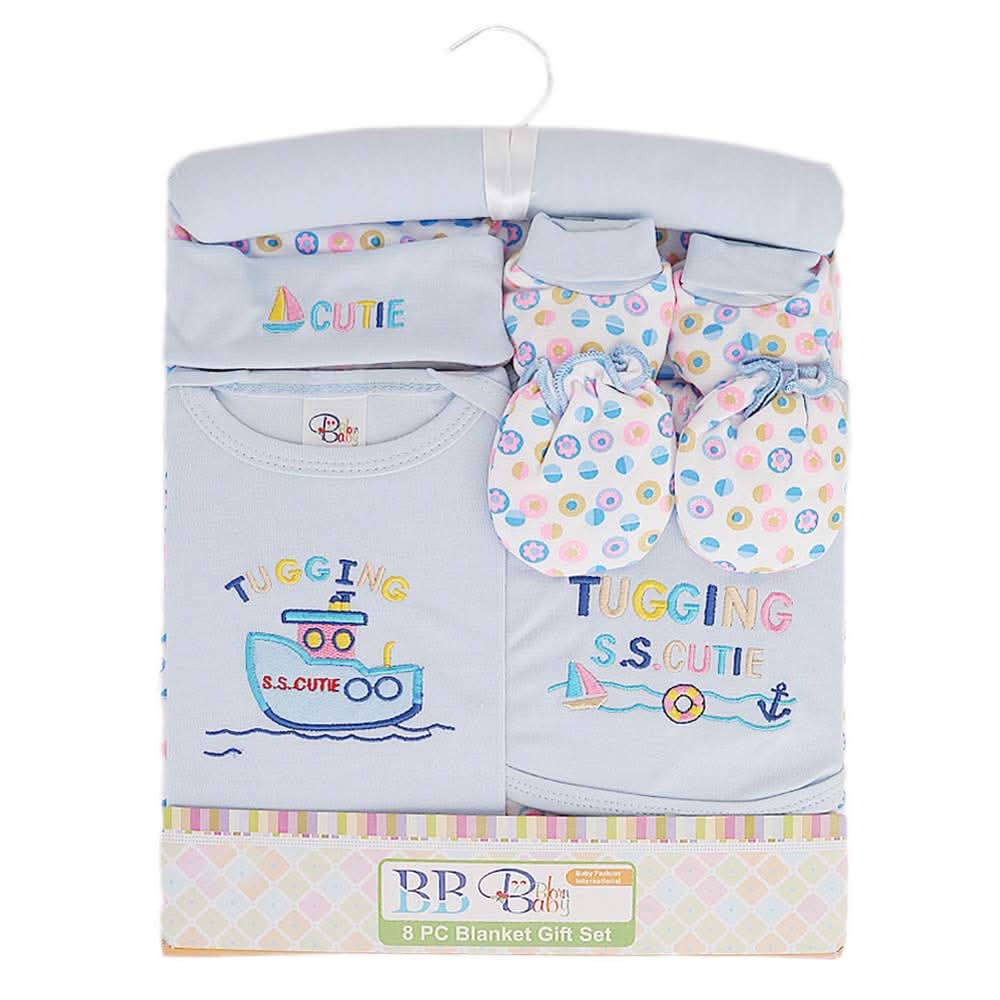 Newborn Baby Gift Suits (8 Pcs) - Light Blue, Kids, NB Girls Sets And Suits, Chase Value, Chase Value