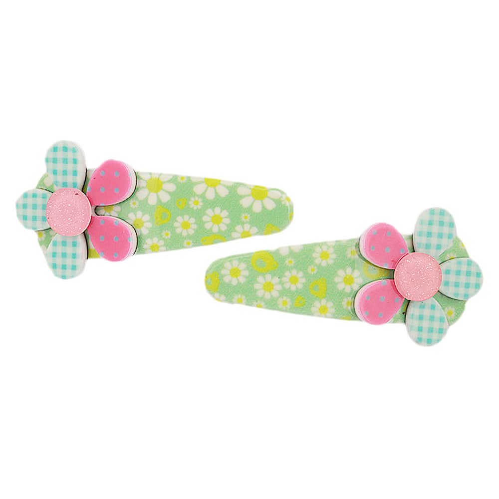 Girls Hair Pin 2 Pcs- Green, Kids, Hair Accessories, Chase Value, Chase Value