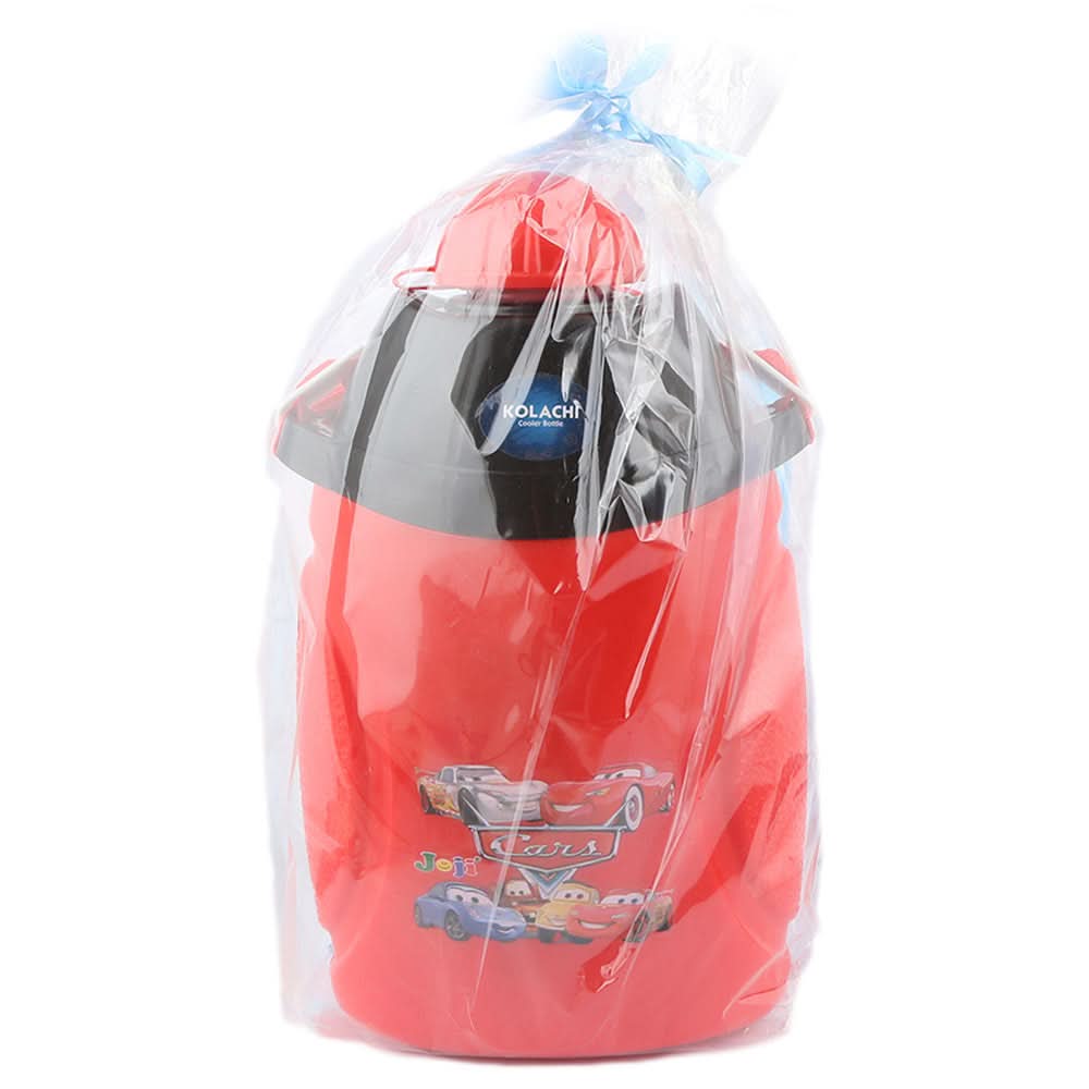 School Water Bottle With Lunch Box Black & Red- 1100 ML - test-store-for-chase-value