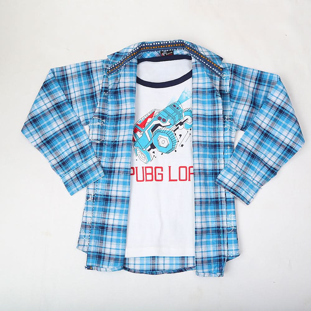 Boys Casual Shirt Full Sleeves - Blue, Kids, Boys Shirts, Chase Value, Chase Value