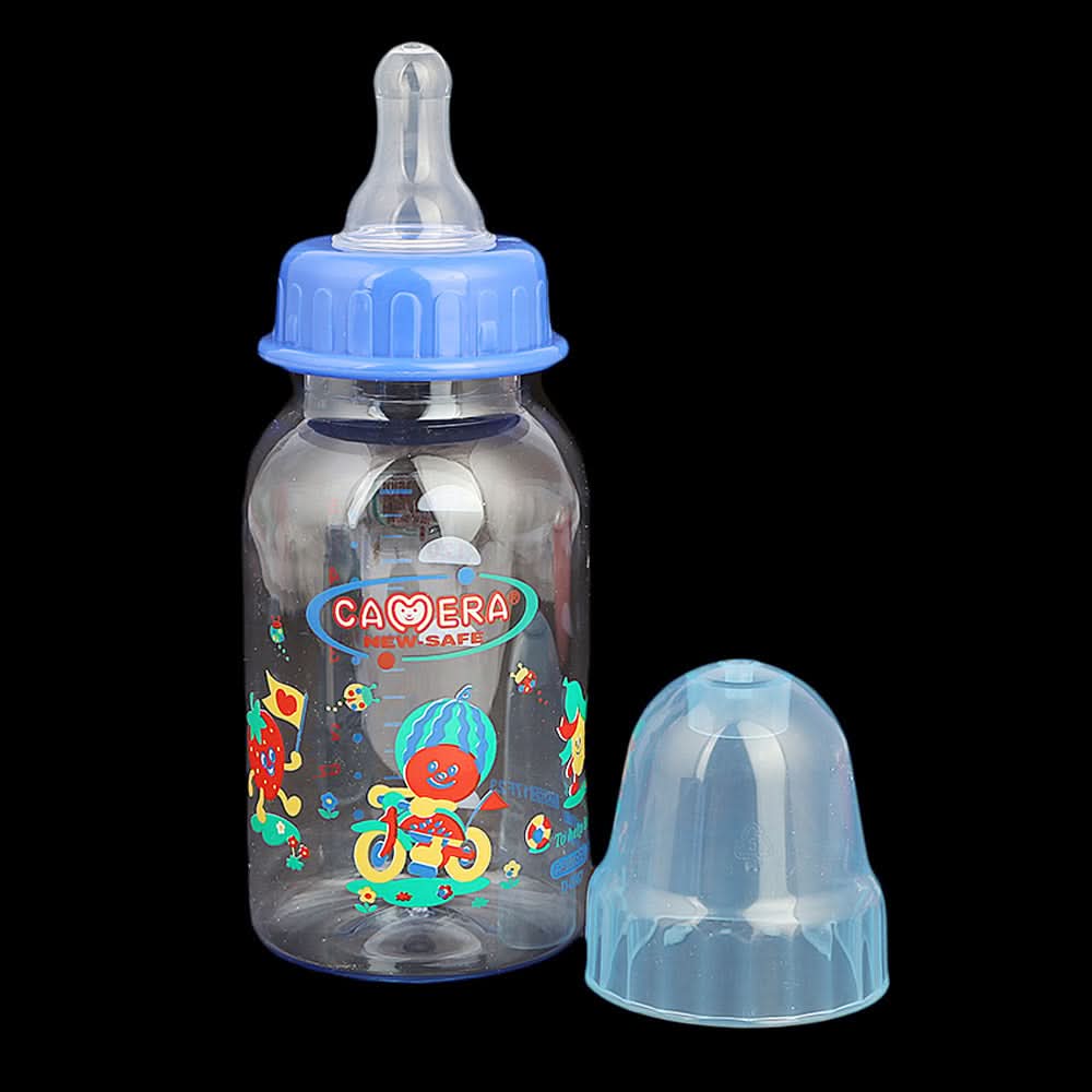 Camera Decorated Feeding Bottle 150ml/5oz - L-Blue, Kids, Feeding Supplies, Chase Value, Chase Value