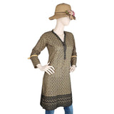 Women's Fancy Chikan Kurti - Brown, Women's Fashion, Chase Value, Chase Value