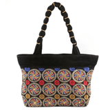 Women's Embroidery Handbag - Black - test-store-for-chase-value