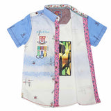Boys Half Sleeves Printed Shirt - Blue, Kids, Boys Shirts, Chase Value, Chase Value