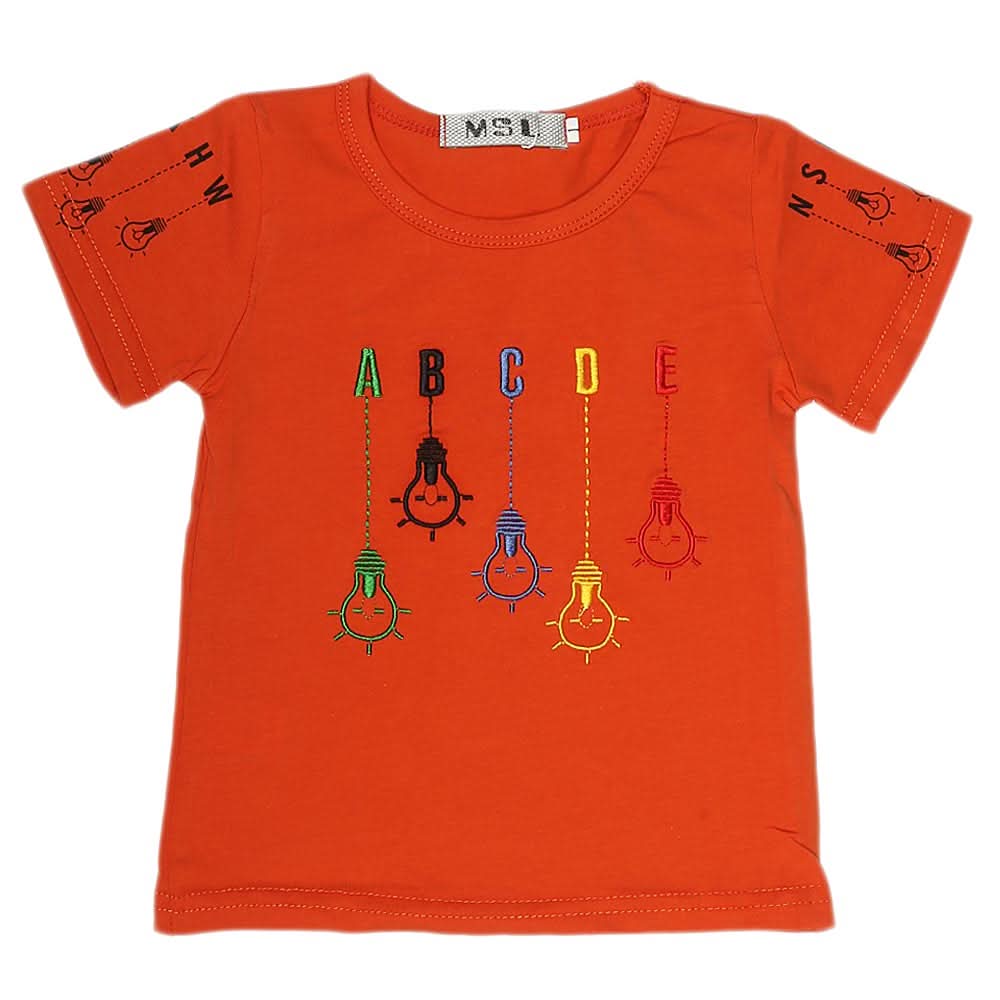 Newborn Boys T-Shirt - Rust, Kids, NB Boys Shirts And T-Shirts, Chase Value, Chase Value