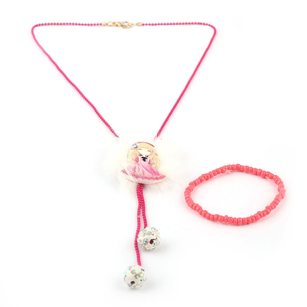 Girls Mala Set - Dark Pink, Kids, Jewellery Sets, Chase Value, Chase Value