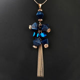 Women's Beads Long Mala - Navy Blue, Women, Chains & Lockets, Chase Value, Chase Value