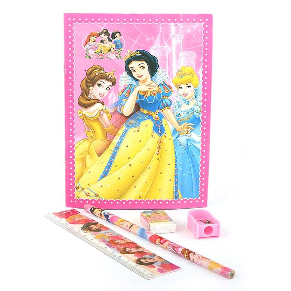 Princess Stationery Set 5 Pcs - BLUE, Kids, Pencil Boxes And Stationery Sets, Chase Value, Chase Value