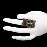 Women's Fancy Stone Ring - Golden - Multi - test-store-for-chase-value