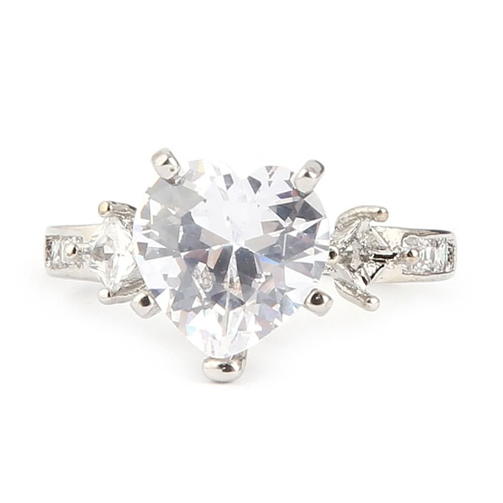 Women's Fancy Stone Ring - Silver - test-store-for-chase-value