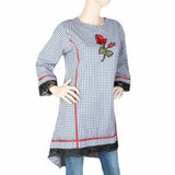 Women's Embroidered Kurti - Navy Blue, Women, Ready Kurtis, Chase Value, Chase Value