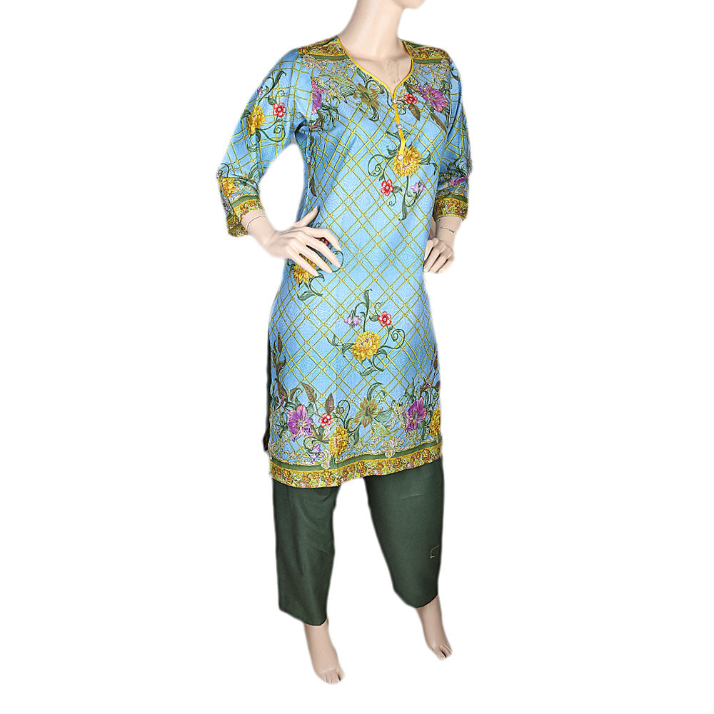 Women's Printed Lawn 2 Pcs Stitched Suit - Multi, Women, Shalwar Suits, Chase Value, Chase Value