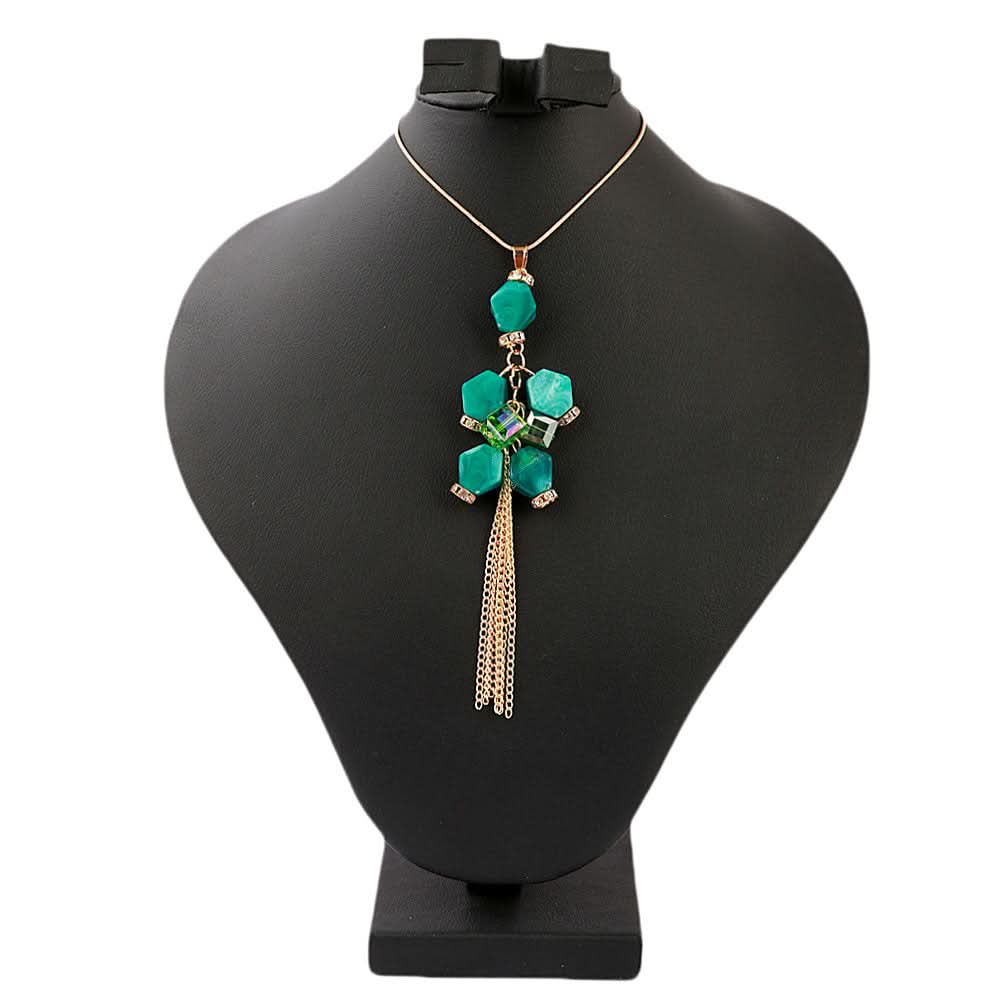 Women's Beads Long Mala - Sea Green, Women, Chains & Lockets, Chase Value, Chase Value