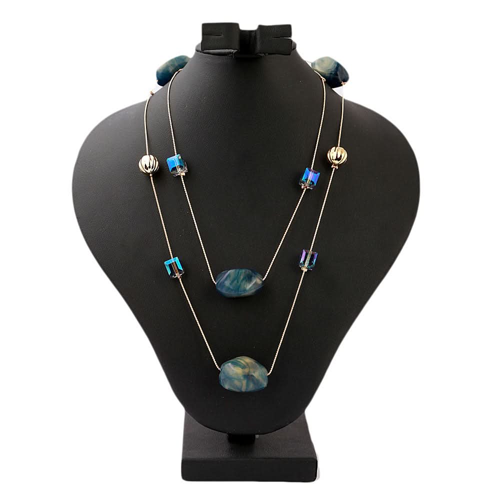 Women's Beads Long Mala - Steel Blue, Women, Chains & Lockets, Chase Value, Chase Value