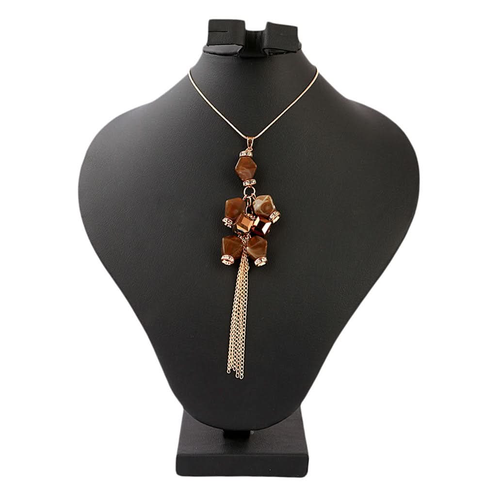 Women's Beads Long Mala - Brown, Women, Chains & Lockets, Chase Value, Chase Value