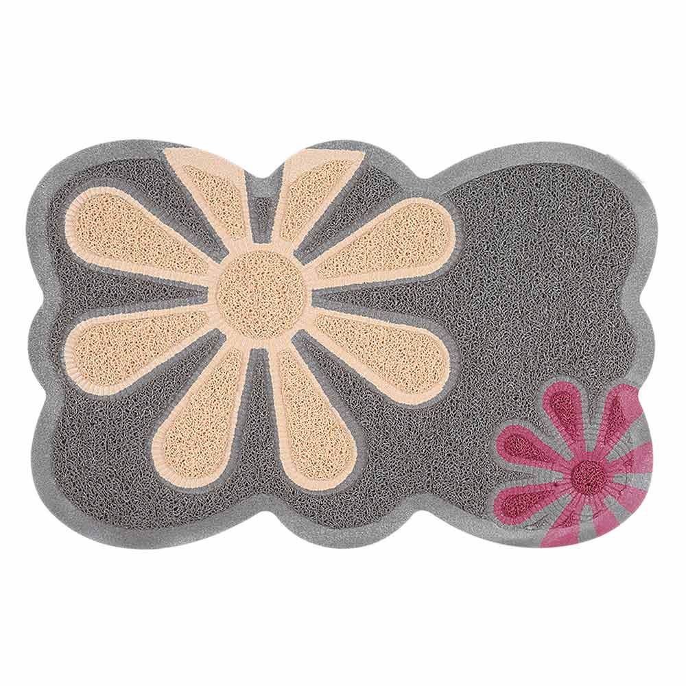 PVC Door Mat 14 x 22 - Grey Maroon, Home & Lifestyle, Mats, Chase Value, Chase Value